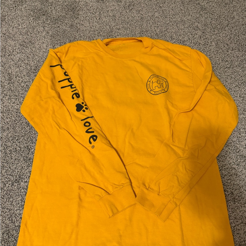 Puppie Love Yellow Long Sleeve Tee